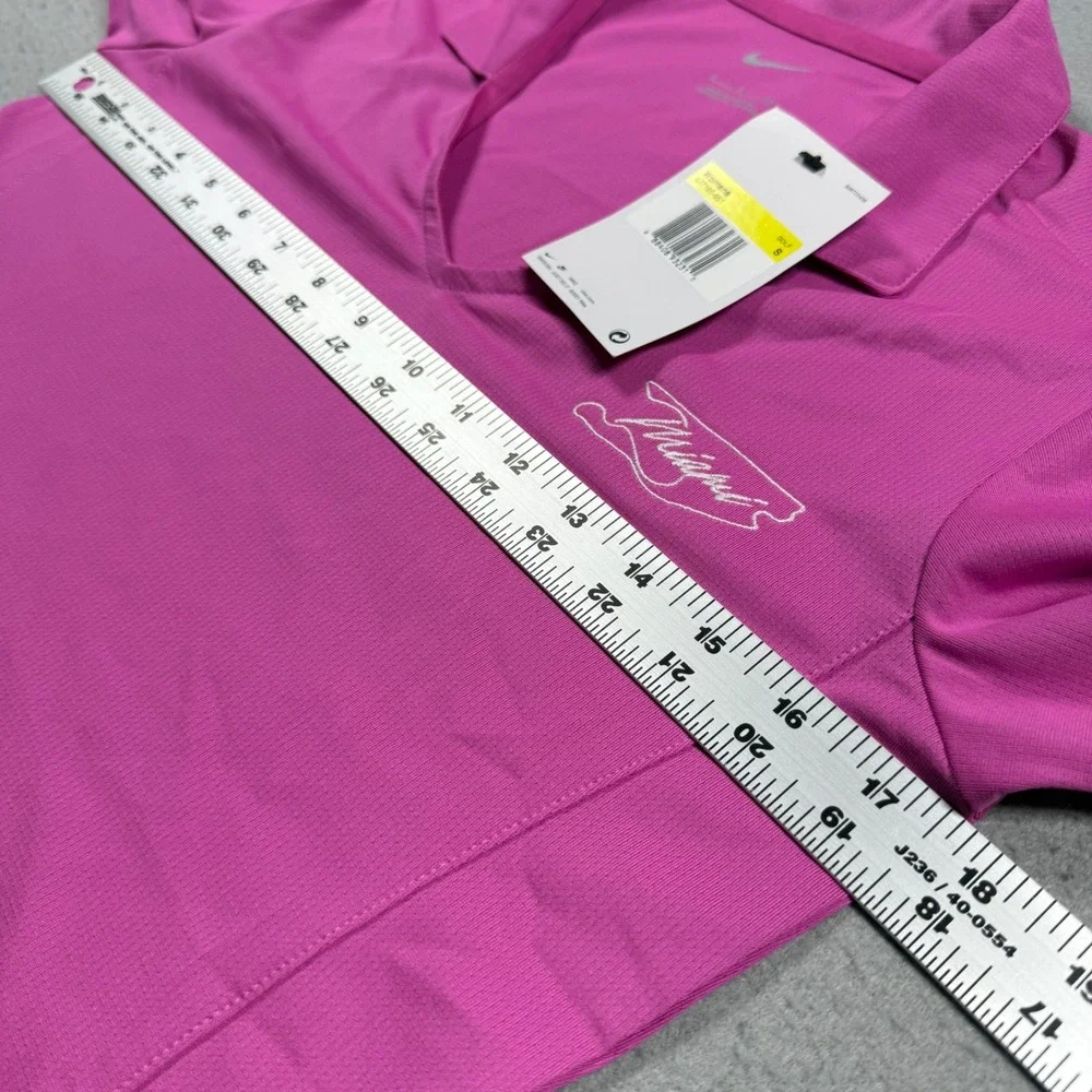 Nike Golf Miami Polo Shirt Womens Small Pink Short Sleeve V-Neck Athletic Top